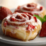 Strawberry Cheesecake Cinnabon Rolls | Delectable Meal