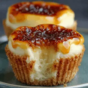 Vanilla Bean Crème Brûlée Cheesecake Cupcakes