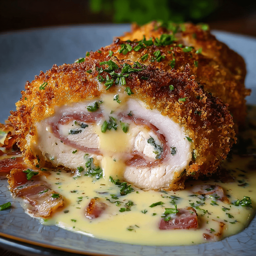 Crispy creamy chicken cordon bleu