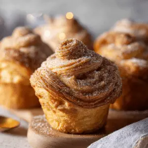 Flaky Cruffins with Sweet Cinnamon Sugar Filling