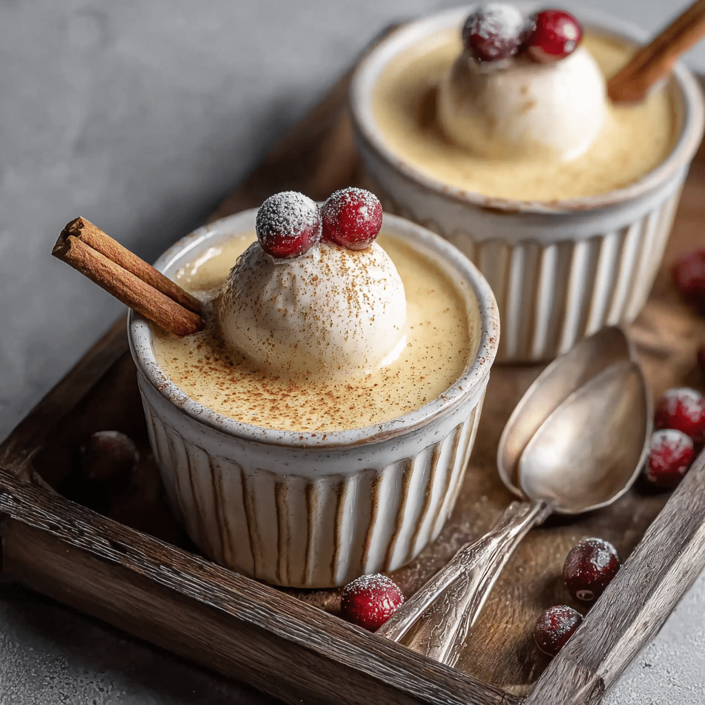 Homemade Eggnog Pudding