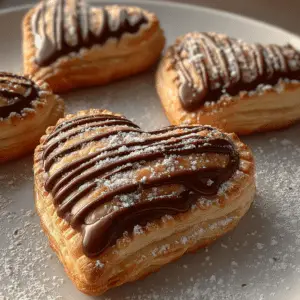 Puff Pastry Chocolate Hearts