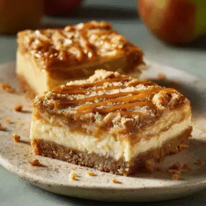 Apple Caramel Cheesecake Bars