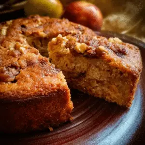 Homemade Apple Cake with Cinnamon and Walnuts
